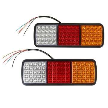 2pcs 75 LED Truck Tail Light Trailer Brake Running Turn Signal Reverse Boat Indicator Truck Caravan