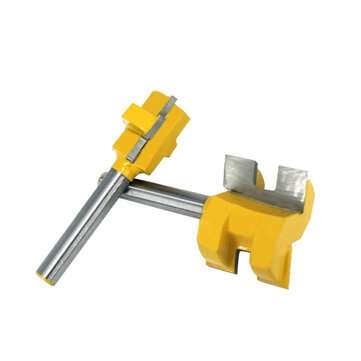 2pcs 6mm Shank T-Slot Tenon Milling Cutter Carving Knife Square Tooth Router Bits for Wood Tool Wood