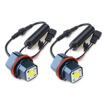 2Pcs 80W Error Free LED Angel Eyes Marker Halo Ring Light For BMW E39 E53 E60 E65
