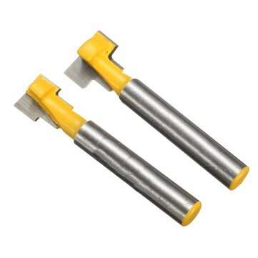 2pcs 9.52mm and 12.7mm Key Hole Blades T-Slot Cutter Wood Working Router Bit Set