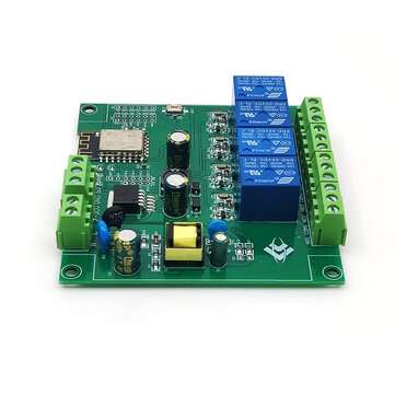 2Pcs AC/DC Power Supply ESP8266 WIFI Four-way Relay Module ESP-12F Development Board Secondary Devel