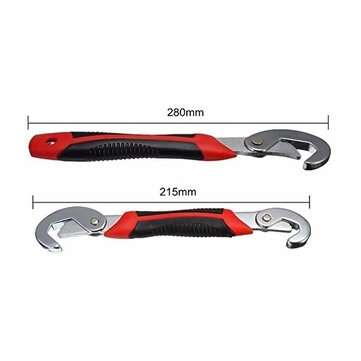 2Pcs 9-32mm Universal Hand Adjustable Wrench Set Spanner Pipe Bolt Nut Snap Multifunction