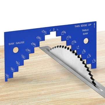 2pcs Aluminium Alloy 1/8 to 2-1/4 Inch Depth Gauge Saw Gauge for Table Saw Router Table Set Up Miter