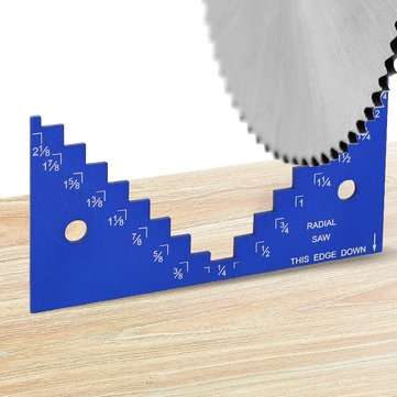 2pcs Aluminium Alloy 1/8 to 2-1/4 Inch Depth Gauge Saw Gauge for Table Saw Router Table Set Up Miter