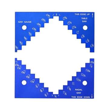 2pcs Aluminium Alloy 1/8 to 2-1/4 Inch Depth Gauge Saw Gauge for Table Saw Router Table Set Up Miter