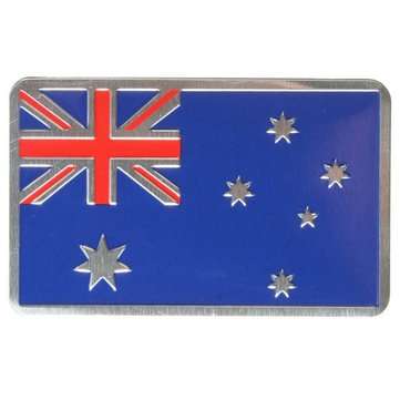 2Pcs Aluminum Alloy 3D Badge Austrlia Australian Flag Pattern Sticker Emblem Decoration