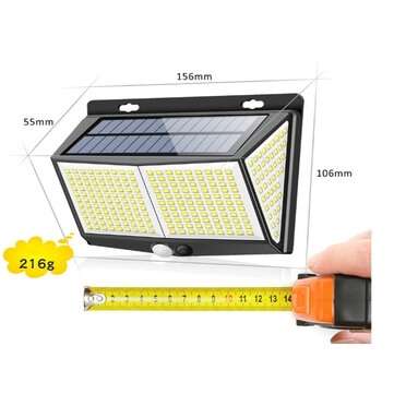 2Pcs ARILUX 8W 288LED Solar Wall Light Motion Sensor Garden Courtyard Path Lamp 3 Modes Waterproof I