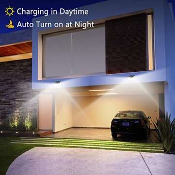 2Pcs ARILUX 8W 288LED Solar Wall Light Motion Sensor Garden Courtyard Path Lamp 3 Modes Waterproof I