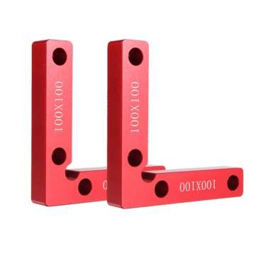 2Pcs Aluminium Alloy 90 Degree 100x100mm Precision Clamping Square Woodworking Machinist Square Posi