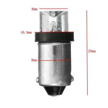 2Pcs BA9S Colorful 5Lm 0.1W 1SMD LED Side Indicator Light Side Light Bulb