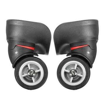 2Pcs Black Luggage Suitcase Universal Wheels Repair Replacement