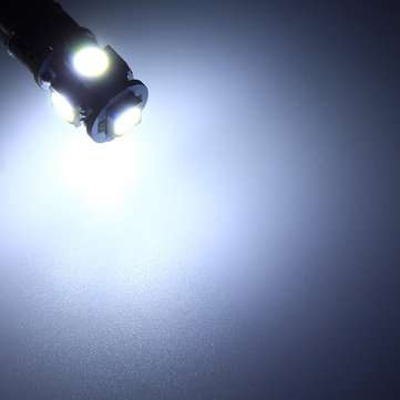2PCS BAX9S H6W 5-SMD LED Side Marker Lights Tail Parking Interior Bulbs Canbus Error Free 12V 6000K