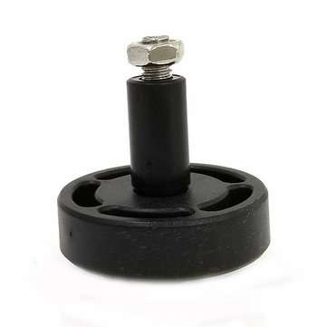 2Pcs Black Rubber Bearing Wheels for Chassis Tank Car