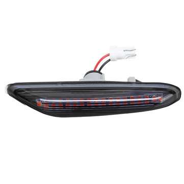 2Pcs Car 18 LED Smoke Turn Indicator Signal Side Marker Lights Front Left Right Lamps for BMW E82 E8