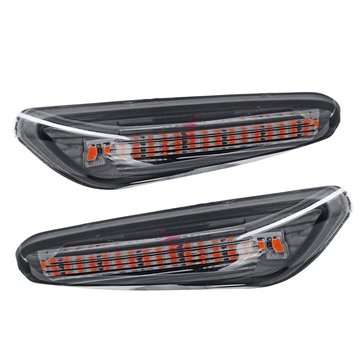 2Pcs Car 18 LED Smoke Turn Indicator Signal Side Marker Lights Front Left Right Lamps for BMW E82 E8