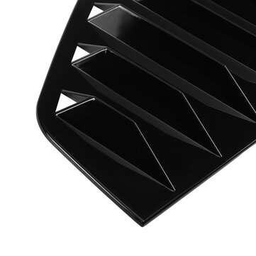 2PCS Black Side Window Louvers Gloss Sun Shade Cover For VW GOLF MK7 MK7.5 GTI R