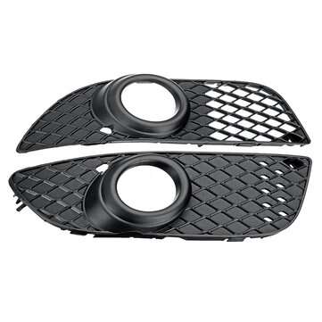 2Pcs Car ABS Front Bumper Fog Light Grille Covers Black For Mitsubishi Lancer 2008-2014