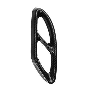 2Pcs Car Carbon Look Rear Dual Exhaust Pipe Stick Covers Auto Exhaust Muffler For Benz C GLC W205 X2