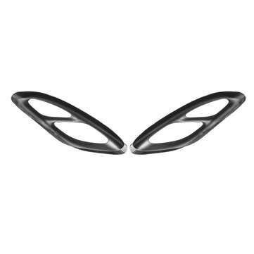 2Pcs Car Carbon Look Rear Dual Exhaust Pipe Stick Covers Auto Exhaust Muffler For Benz C GLC W205 X2