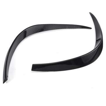 2Pcs Car Front Bumper Splitter Spoiler Fog Light Canard For Mercedes Benz A... (COLOR.: CARBONBLACK)