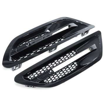 2Pcs Car Gloss Black Side Air Flow Vent Grille For BMW F10 F11 M5 Sedan 2011-2017