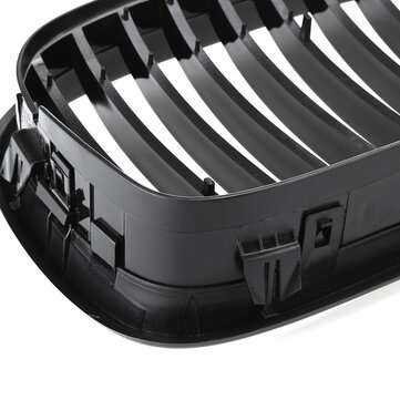 2Pcs Car Glossy Black Front Kidney Grilles For BMW E39 5-Series 525i 528i 530i 540i M5 1997-2003