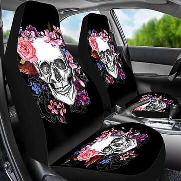 2Pcs Car Seat Cover Flowers Pattern Cushion Universal Truck Van Protector
