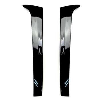 2Pcs Car Rear Window Side Spoiler Wing Canard Splitter Glossy Black For VW Touareg 2011-2017