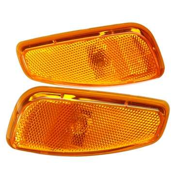 2Pcs Car Side Marker Lights Indicator Lamps With Cable Cover For Jeep Renegade 20... (COLOR: YELLOW)
