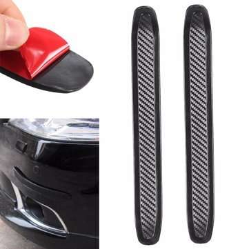 2Pcs Carbon Colloid Front Rear Bumper Corner Guard Anti-Scratch Protection Decoration Strip