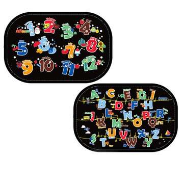 2pcs Cartoon Car  Car Window Baby Sunshades Rear Side Window Sunshad... (COLOR & STYLE: NUMBERWORLD)