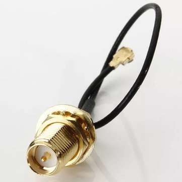 2Pcs DANIU 10cm PCI U.FL / IPX to RP-SMA Female Jack Pigtail Cable Wire