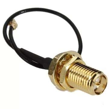 2Pcs DANIU 10cm PCI U.FL / IPX to RP-SMA Female Jack Pigtail Cable Wire