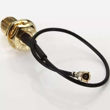 2Pcs DANIU 10cm PCI U.FL / IPX to RP-SMA Female Jack Pigtail Cable Wire