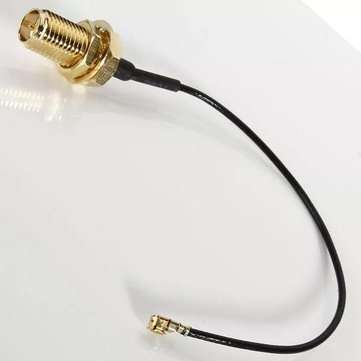 2Pcs DANIU 10cm PCI U.FL / IPX to RP-SMA Female Jack Pigtail Cable Wire