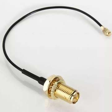 2Pcs DANIU 10cm PCI U.FL / IPX to RP-SMA Female Jack Pigtail Cable Wire