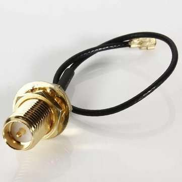 2Pcs DANIU 10cm PCI U.FL / IPX to RP-SMA Female Jack Pigtail Cable Wire
