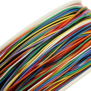 2Pcs DANIU 250M 8-Wire Colored Insulated P/N B-30-1000 30AWG Wire Wrapping Cable Wrap Reel
