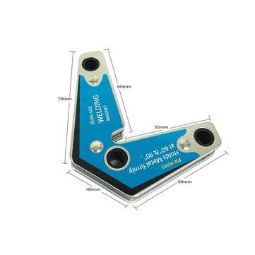 2Pcs Dual-use Welding Magnet Holder Locator Welding Corner 60/90 Degree