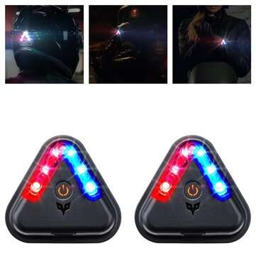 2PCS DUHAN Warning LED Lamps High Brightness 2 Modes Safety Flashing/Intense Fl... (COLOR.: BLUERED)