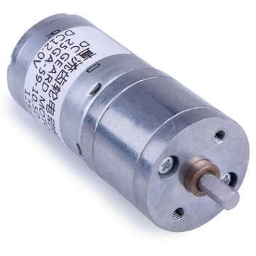 2Pcs Electric Motor 125RPM 12V DC Geared Motor High Torque Gear Reducer Motor
