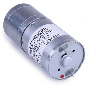 2Pcs Electric Motor 125RPM 12V DC Geared Motor High Torque Gear Reducer Motor