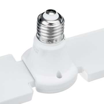 2PCS E27 56*2 LED Garage Light Bulb 2 Blades Foldable Mining Warehouse Ceiling Fan Lamp AC165-265V