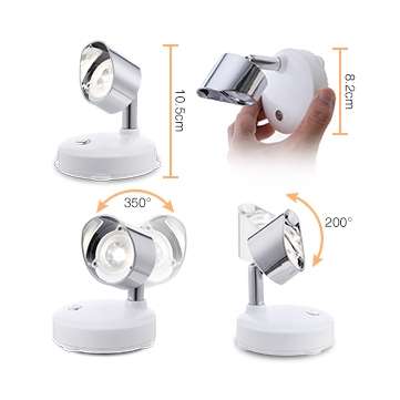 2PCS Elfeland Battery Powered LED Cabinet Light Remote Control Spotlighting for Showcase Home Hotel
