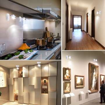 2PCS Elfeland Battery Powered LED Cabinet Light Remote Control Spotlighting for Showcase Home Hotel