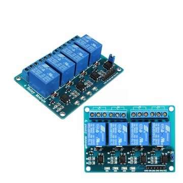 2Pcs Geekcreit 5V 4 Channel Relay Module PIC ARM DSP AVR MSP430 Blue Geekcreit for Arduino - product
