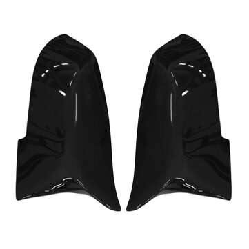2Pcs Gloss Black Car Rear View Mirror Cover Cap For BMW F20 F21 F22 F30 F32 F36 X1 F87 M3