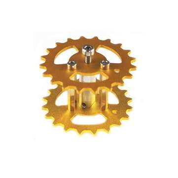 2Pcs Golden Driving Wheels + Bearing Wheels + Plastic Track Set Accessory For Robot Car Chassis