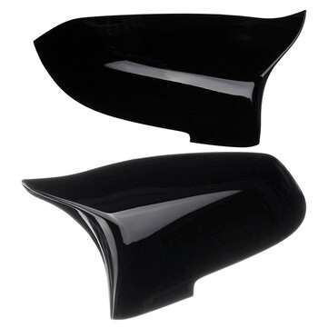 2Pcs Gloss Black Side Rearview Mirror Covers Caps For BMW 5 6 7 Series F10 F18 F11 F06 F07 F12 F13 F