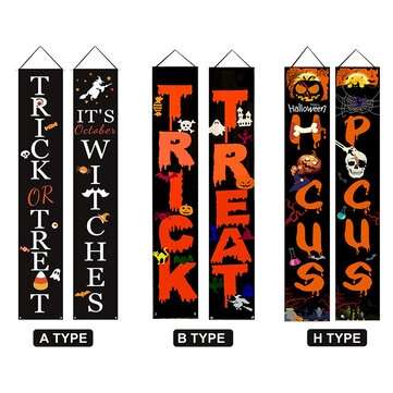2pcs Halloween Couplets 3 Styles for Halloween Decoration (NO.: 3)